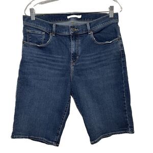 Levi’s Denim Blue Jean Bermuda Shorts Stretch Women’s Sz 30 Summer Walking Camp